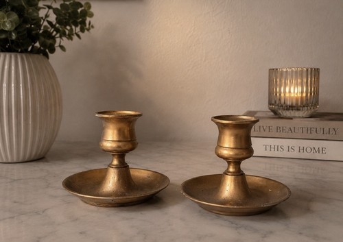 Solid brass candle holders - candle,