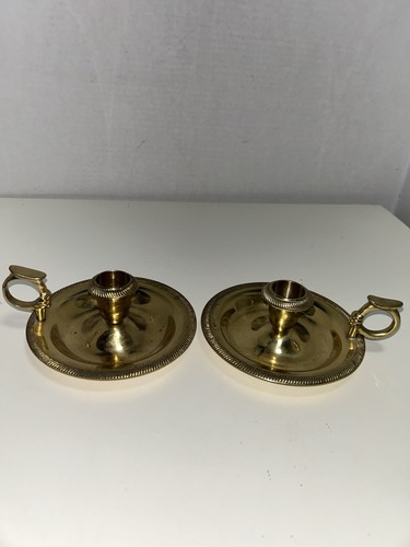 Solid brass chamberstick - solid,